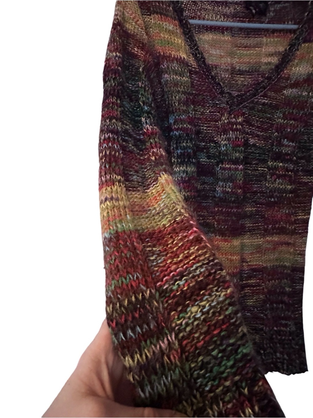 Ultra Flirt Multicolor Knit Sweater with Pink, Green & Purple Tones - Picture 5 of 6